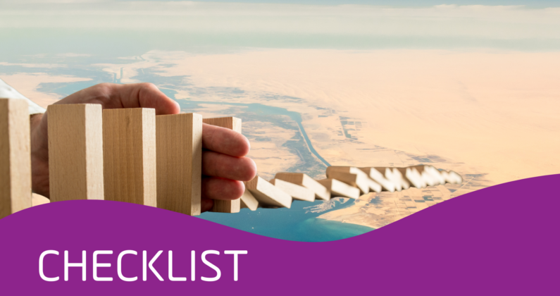 Setlog Suez Canal Crisis Checklist